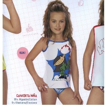 【西班牙 PRINCESA】(9348b2) 女童卡通小孩大連明盟T-shirt+內褲套(kuki)