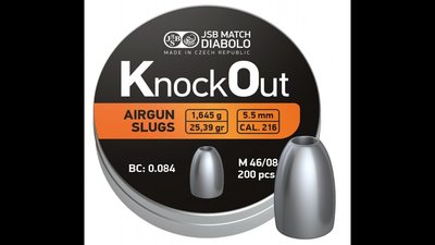 {{布拉德模型}} JSB Match Diabolo KnockOut .22/5.5mm 1.645g 專業鉛彈