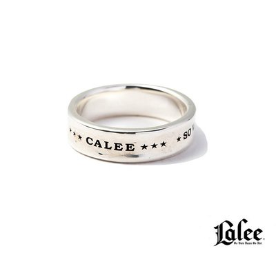 GOODFORIT/日本Calee Round Plane Silver Ring 品牌標語簡約純銀戒指
