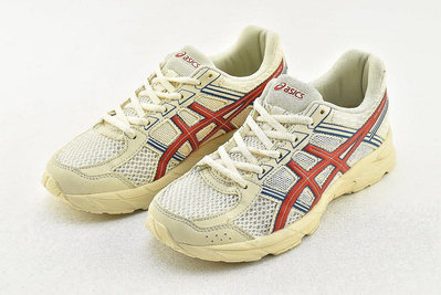 【實拍】ASICS 亞瑟士 GEL-CONTEND 4 米白紅 慢跑鞋  男女鞋
