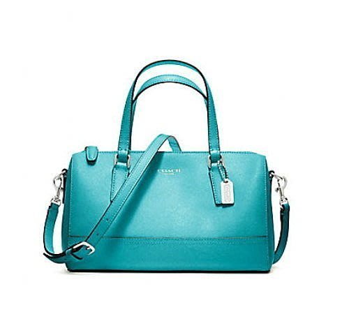 coach saffiano mini satchel