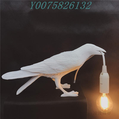 吉祥鳥臺燈個性創意臥室床頭動物造型小鳥樹脂壁燈裝飾