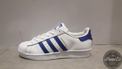 POMELO柚 Adidas Original Superstar 白藍 基本款 藍尾 金標 D98000 男女鞋