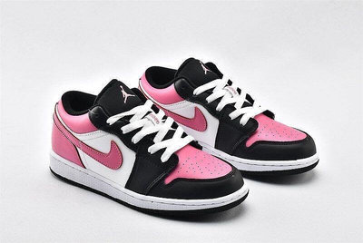 Nike Air Jordan 1 Low GS 554723-106 AJ1 低筒 黑色 粉紅 女鞋