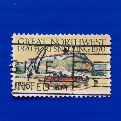 【大三元】美洲舊票-美國1970年斯內靈堡郵票 -1全1套-隨機出貨(89)