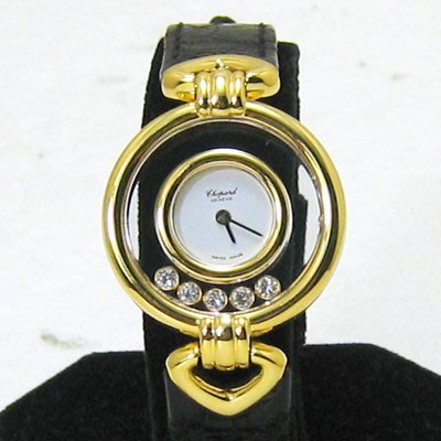 順利當舖 Chopard/蕭邦 18K金 Happy Diamond 5顆快樂鑽特殊造型錶耳女錶