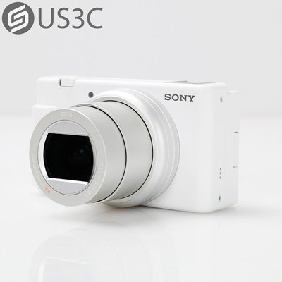 【US3C-桃園春日店】公司貨 Sony ZV-1 II 白 廣角變焦鏡頭 內建智慧三音頭麥克風 側翻式多角度LCD螢幕 觸控操作 二手數位相機 原廠保固內