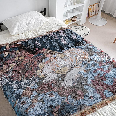 COZY HOME 美式沙發毯 掛毯 單人沙發巾 針織線毯 牆壁裝飾毯背景布 床上蓋毯 沙灘巾 休閒毯毛毯 沙發毯 午睡