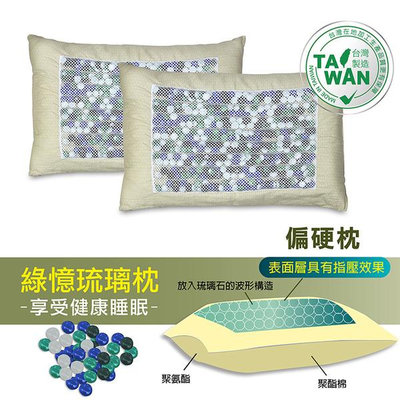 【Indian】綠憶琉璃枕-1入 (枕頭偏硬 喜中高枕適用 12-13公分)_TRP多利寶