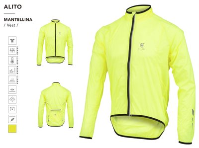 小哲居 義大利人身精品 PISSEI 超輕量防風防水風衣外套 螢光黃色 自行車風衣 尺寸齊全