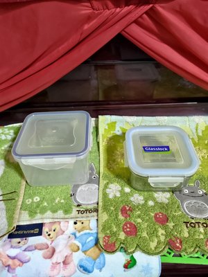韓國 GlassLock 強化玻璃微波保鮮盒 405ml+樂扣PP保鮮盒860ml 260