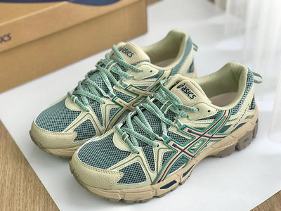 【實拍】ASICS 亞瑟士 GEL-KAHANA 8 粉綠 減震 耐磨 跑步鞋 越野跑鞋 男鞋