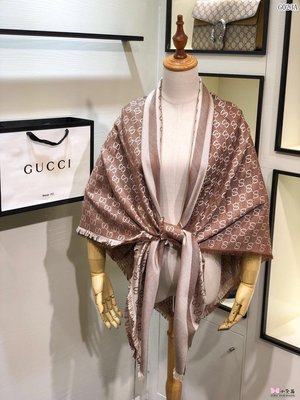 【小黛西歐美代購】Gucci 古馳 歐美時尚 經典羊毛絲巾 款式15 前衛時尚圍巾 歐美outlet代購