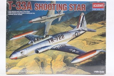 【統一模型】ACADEMY《美國空軍 教練機戰鬥機 T-33A SHOOTING STAR》1:48 # 2185【缺貨】