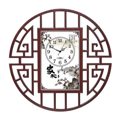 中國風鐘表掛鐘客廳家用時尚表靜音時鐘中式掛表鐘個性創意藝術壽掛鐘客廳超夯 正品 現貨