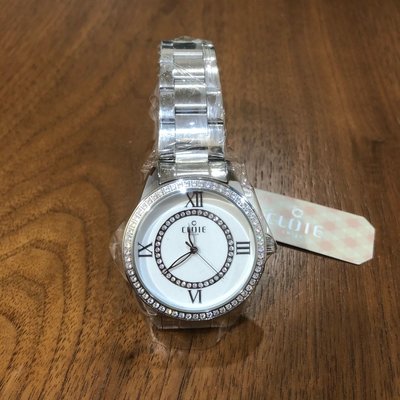 ❤️專櫃親自帶回❤️ CLOIE 羅馬星光時尚腕錶 鑲鑽 手錶 銀 白色錶面 37mm