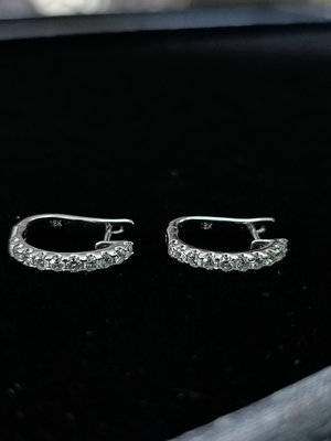 鑽石耳環 排鑽20顆八心八箭0.68ct 出清特賣 [正泰精品當舖] 寶格麗 Cartier Tiffany Chanel結婚戒 訂婚戒 鑽墬 鑽石手鍊 鑽耳釘