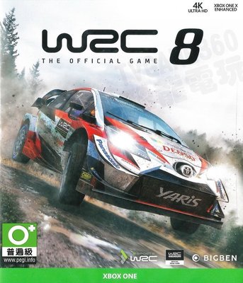 【全新未拆】XBOX ONE XBOXONE 世界拉力錦標賽8 世界越野冠軍賽8 WRC8 WRC 8 中文版 台中