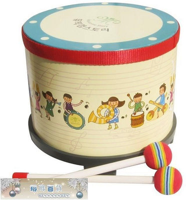 韓國地鼓奧爾夫樂器手鼓幼兒童敲打鼓 嬰兒 1-3歲敲鼓 音樂鼓-琳瑯百貨