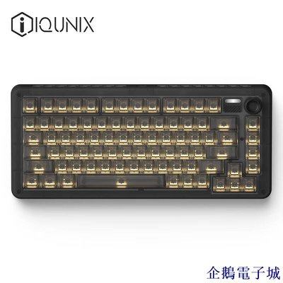 溜溜雜貨檔IQUNIX ZX75黑武士RS 機械鍵盤 客製化鍵盤 遊戲鍵盤 83鍵電腦鍵盤 TTC金粉軸RB版 OTAB
