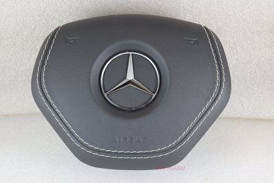 【DIY PLAZA】中古品 M-Benz 賓士 原廠 AMG 方向盤 真皮 氣囊蓋 石墨色W212 W204 W176