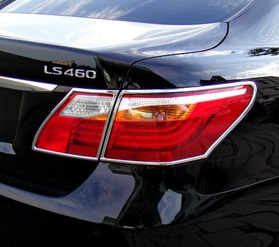 圓夢工廠 Lexus LS460 LS460L LS600hL 2009~2012 鍍鉻銀改裝車燈框飾貼 後燈框 尾燈框