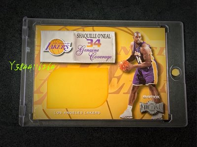 2000 Shaquille O'neal Skybox Metal Genuine Coverage 俠客早期經典球衣卡