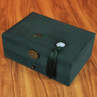 首飾盒 木質手鐲盒 絨布 項鍊盒 雙層飾品 收納盒 戒指 耳