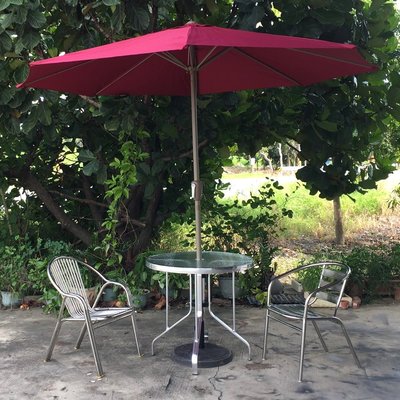 ❖時代歐❖【庭園休閒桌椅】9尺休閒鐵傘