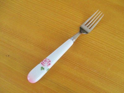 Many玫瑰 陶瓷柄 餐匙 餐叉 餐刀
