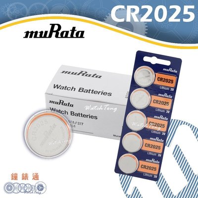 【鐘錶通】muRata(原SONY) CR2025 3V / 單顆 ├鈕扣電池/手錶電池/水銀電池/鋰電池┤