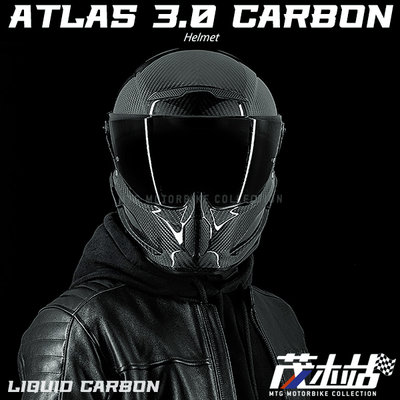 ❖茂木站 MTG❖ 英國 RUROC ATLAS 3.0 CARBON 全罩 安全帽 碳纖維。LIQUID CARBON