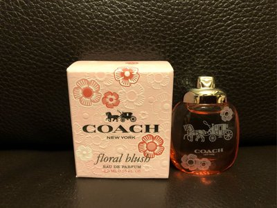 ☆~咖啡香~☆（法意公司貨) COACH Floral Blush 嫣紅芙洛麗 女性 淡香精 小香水 4.5ml