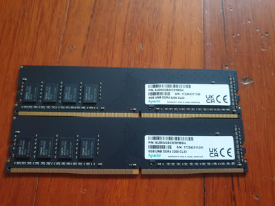 桌上型記憶體 宇瞻 8G DDR4 3200 有兩隻