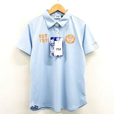 日本帶回全新FILA GOLF女高爾夫球短衫/水藍色/L號 750-622L