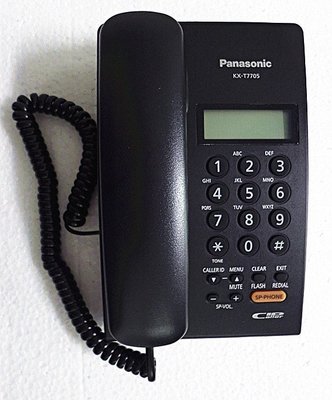 Panasonic 來電顯示有線電話 KX-T7705X 有黑/白兩色 免裝電池 馬來西亞製-【便利網】