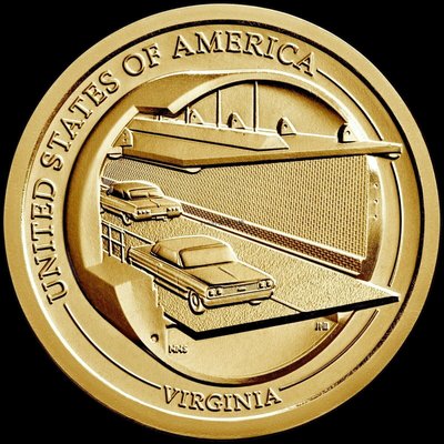 現貨 美國 2021年 創新系列第11枚 弗吉尼亞州 D版 1美元 紀念幣