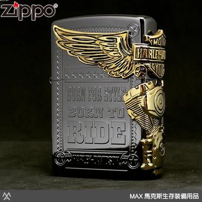 馬克斯 Zippo 日系經典 Harley Davidson 哈雷系列 飛翼引擎 / NO.HDP-48 / ZP565