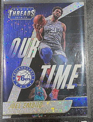 NBA 球員卡 Joel Embiid 2018-19 Threads Our Time Dazzle 亮面
