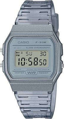 CASIO 卡西歐 半透明果凍錶 學生錶/當兵 F-91WS-8 電子錶 附台灣卡西歐保卡才是公司貨【時間光廊】