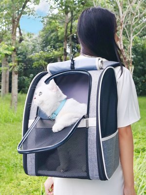 ostracod貓背包貓包外出便攜包寵物背包透氣隱蔽貓咪狗狗雙肩貓籠~特價