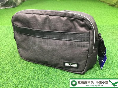 [小鷹小舖] Mizuno Golf 5LTS8A6405 美津濃 高爾夫 運動袋 側肩袋 隨身輕巧 聚酯纖維 灰色