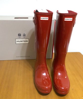 Hunter Boots MILITARY 專櫃正品 英倫風經典(紅) 雨靴 長靴 長筒靴 女鞋UK8/US10 附鞋盒