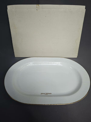 日本舶來法國pierre balmain品牌西餐盤，橢圓形餐