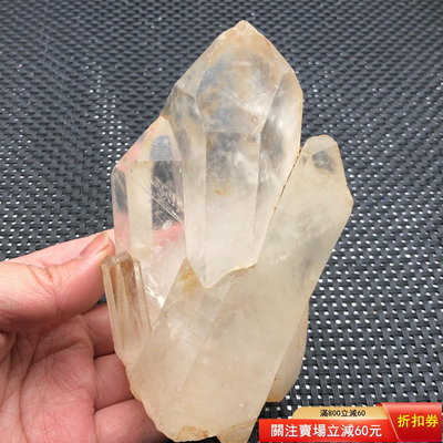 天然白水晶晶簇原石，一物一圖，規格125.77.62mm，重