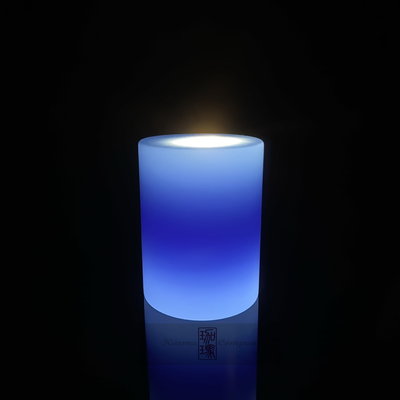 珈瑪-24小時LED蠟燭燈-大型*1粒(USB充電附電源線)-藍色LED純蠟蠟燭防水電子蠟燭燈供佛燈充電式蠟燭充電蠟燭
