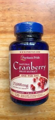 美國原裝Puritan蔓越莓6倍高濃縮25000mg120粒