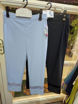 婕的店日本精品~日本帶回~接觸冷感 抗UV日本製八分褲(2L)鬆緊帶褲頭