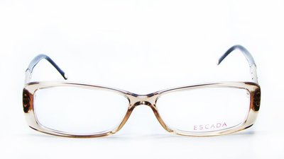 逢甲眼鏡：德國時尚品牌ESCADA，全新正品，框前米白點綴一縷棕 ：VES 122S-0D67