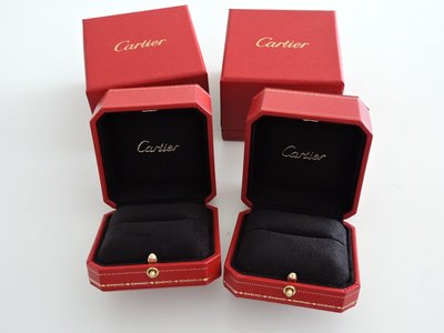 二手近新 cartier 卡地亞 原廠 大型 黑色絨布 戒指盒 戒盒 空戒盒 首飾盒 飾品盒 珠寶盒